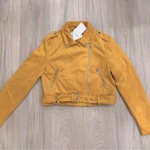 Bershka yellow moto jacket